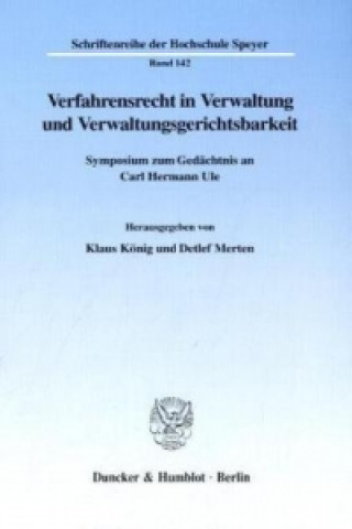 Book Verfahrensrecht in Verwaltung und Verwaltungsgerichtsbarkeit. Klaus König