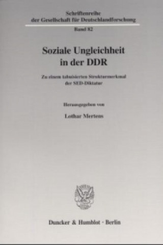 Kniha Soziale Ungleichheit in der DDR. Lothar Mertens