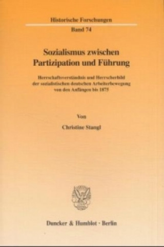 Book Sozialismus zwischen Partizipation und Führung. Christine Stangl