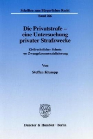 Könyv Die Privatstrafe - eine Untersuchung privater Strafzwecke. Steffen Klumpp