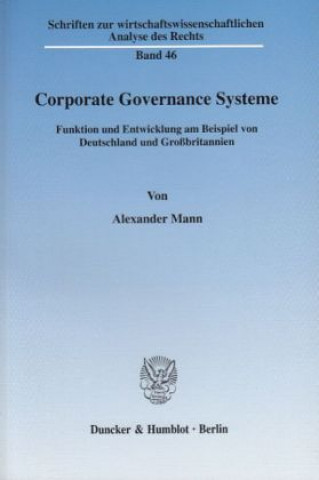 Carte Corporate Governance Systeme. Alexander Mann
