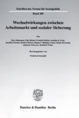 Livre Wechselwirkungen zwischen Arbeitsmarkt und sozialer Sicherung Winfried Schmähl