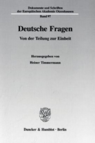 Kniha Deutsche Fragen. Heiner Timmermann