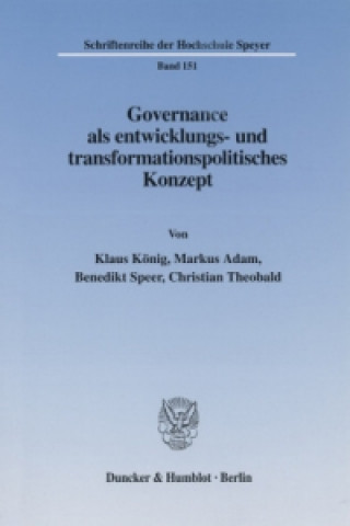 Book Governance als entwicklungs- und transformationspolitisches Konzept. Klaus König