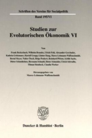 Könyv Studien zur Evolutorischen Ökonomik VI. Marco Lehmann-Waffenschmidt