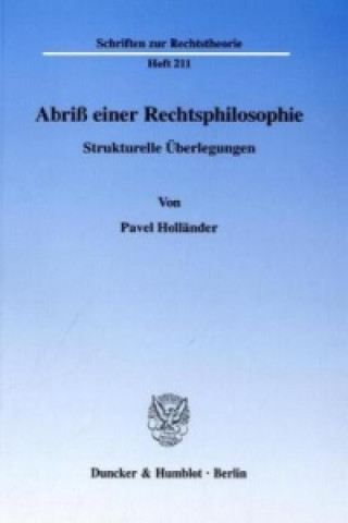 Knjiga Abriß einer Rechtsphilosophie. Pavel Holländer