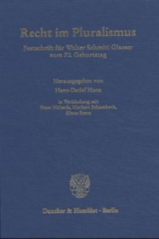 Kniha Recht im Pluralismus. Hans-Detlef Horn