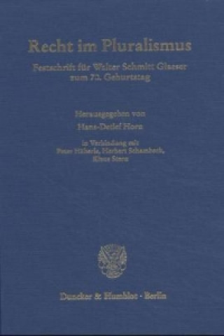 Knjiga Recht im Pluralismus. Hans-Detlef Horn