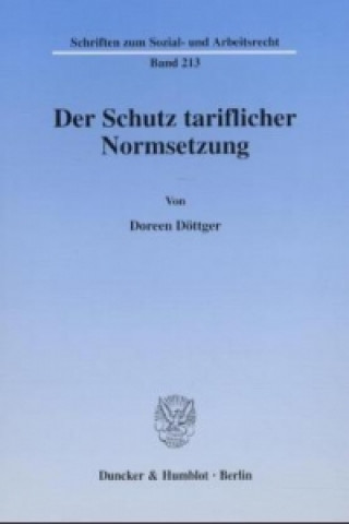 Kniha Der Schutz tariflicher Normsetzung Doreen Döttger