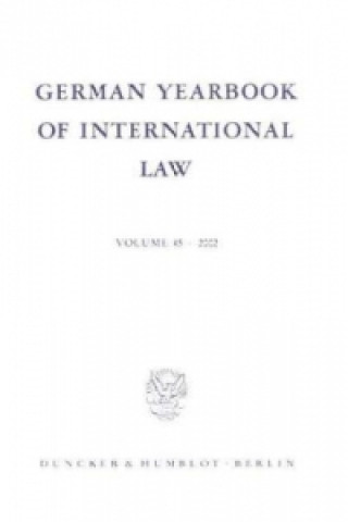 Kniha German Yearbook of International Law / Jahrbuch für Internationales Recht. Jost Delbrück