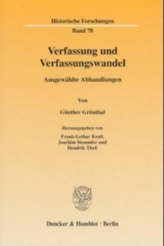 Könyv Verfassung und Verfassungswandel Günther Grünthal