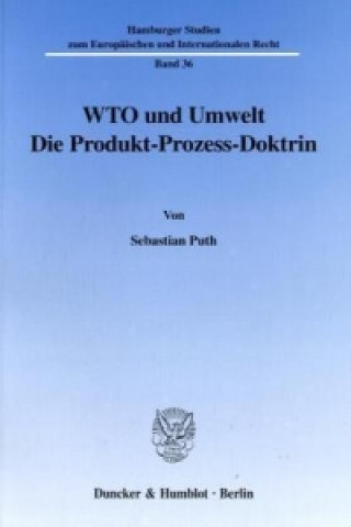 Könyv WTO und Umwelt. Sebastian Puth