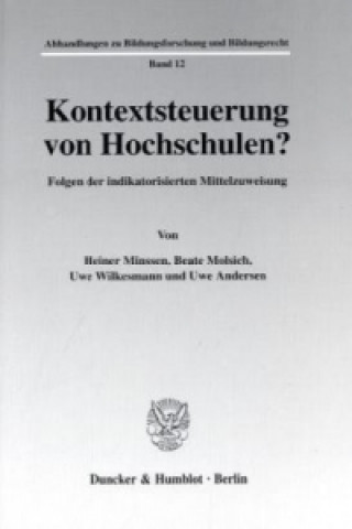 Könyv Kontextsteuerung von Hochschulen? Heiner Minssen