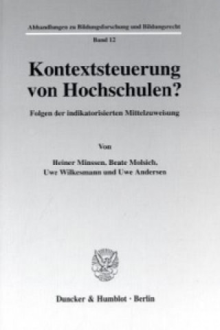 Book Kontextsteuerung von Hochschulen? Heiner Minssen