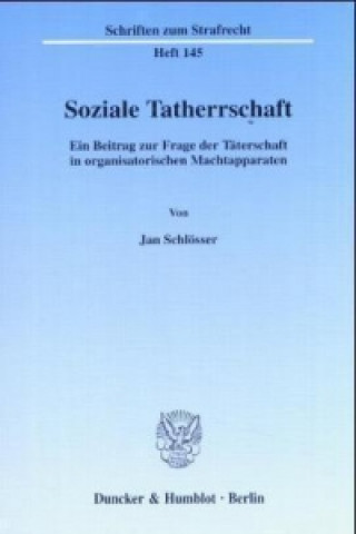 Book Soziale Tatherrschaft. Jan Schlösser