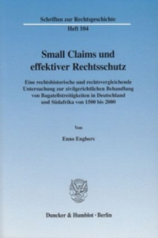Carte Small Claims und effektiver Rechtsschutz. Enno Engbers