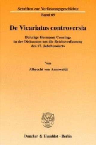 Книга De Vicariatus controversia. Albrecht von Arnswaldt