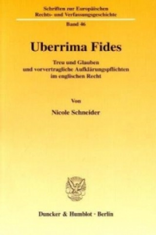 Kniha Uberrima Fides. Nicole Schneider