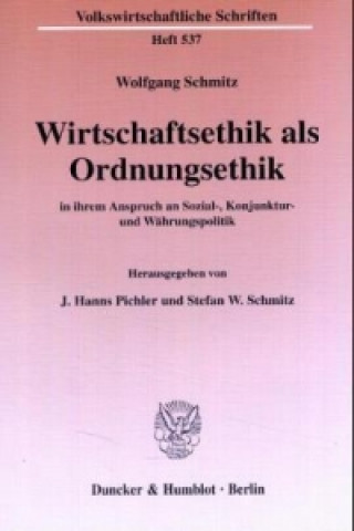 Könyv Wirtschaftsethik als Ordnungsethik J. H. Pichler