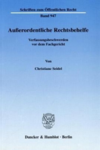 Carte Außerordentliche Rechtsbehelfe. Christiane Seidel