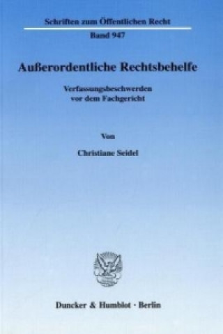 Książka Außerordentliche Rechtsbehelfe. Christiane Seidel