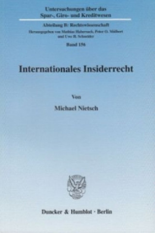 Kniha Internationales Insiderrecht. Michael Nietsch