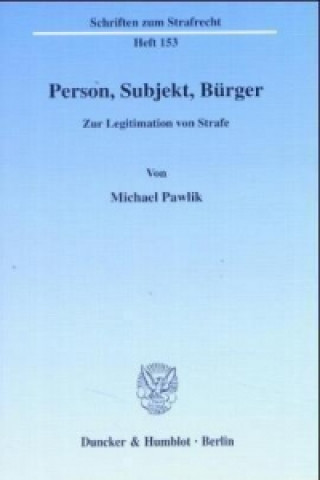 Buch Person, Subjekt, Bürger. Michael Pawlik