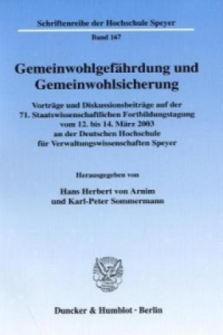Carte Gemeinwohlgefährdung und Gemeinwohlsicherung Hans H. von Arnim