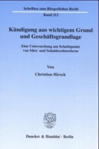 Книга Kündigung aus wichtigem Grund und Geschäftsgrundlage. Christian Hirsch