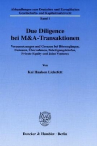 Könyv Due Diligence bei M&A-Transaktionen Kai H. Liekefett