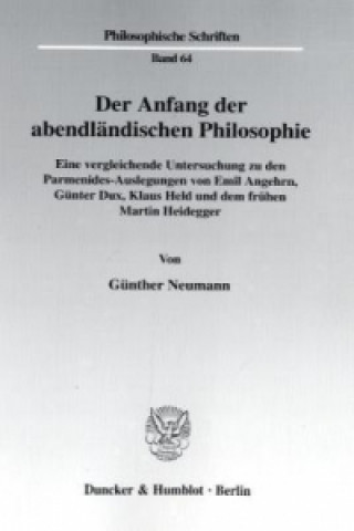 Carte Der Anfang der abendländischen Philosophie Günther Neumann