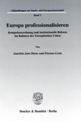 Book Europa professionalisieren. Joachim J. Hesse