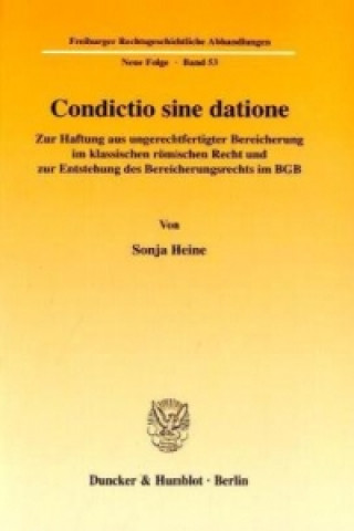 Carte Condictio sine datione. Sonja Heine