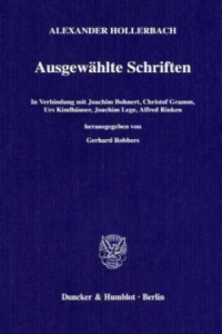 Könyv Ausgewählte Schriften Alexander Hollerbach