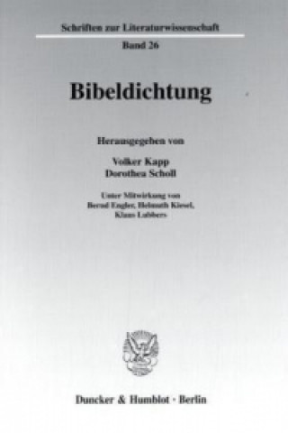 Book Bibeldichtung. Volker Kapp