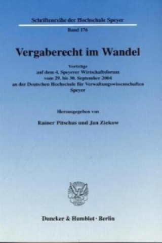 Buch Vergaberecht im Wandel. Rainer Pitschas