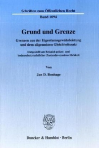Kniha Grund und Grenze. Jan D. Bonhage