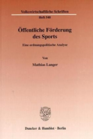 Carte Öffentliche Förderung des Sports. Mathias Langer