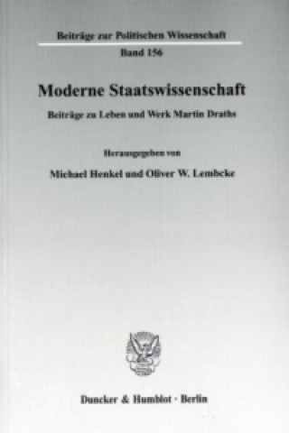 Könyv Moderne Staatswissenschaft. Michael Henkel