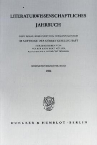 Kniha Literaturwissenschaftliches Jahrbuch. Bd.47/2006 Volker Kapp