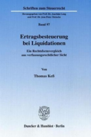 Könyv Ertragsbesteuerung bei Liquidationen Thomas Keß