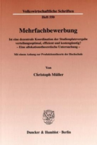 Book Mehrfachbewerbung. Christoph Müller