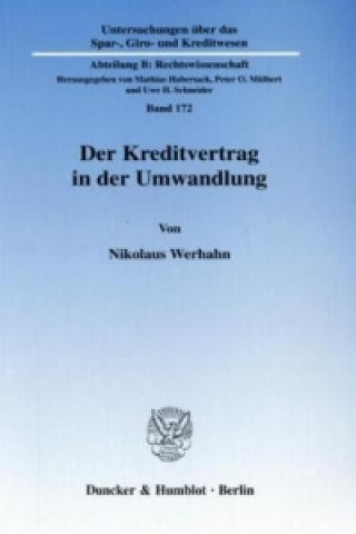 Buch Der Kreditvertrag in der Umwandlung. Nikolaus Werhahn