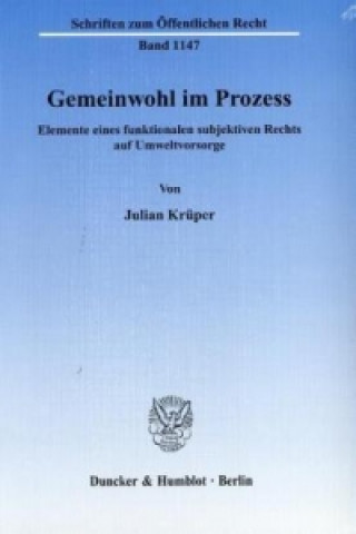 Könyv Gemeinwohl im Prozess. Julian Krüper