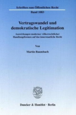 Kniha Vertragswandel und demokratische Legitimation. Martin Baumbach