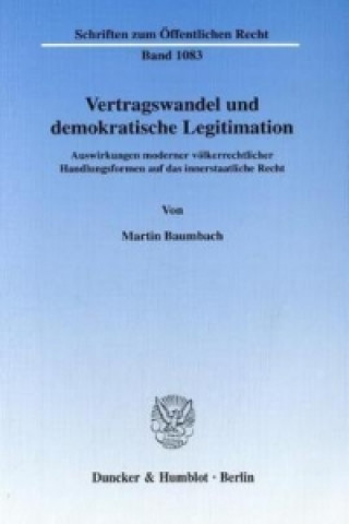 Buch Vertragswandel und demokratische Legitimation. Martin Baumbach