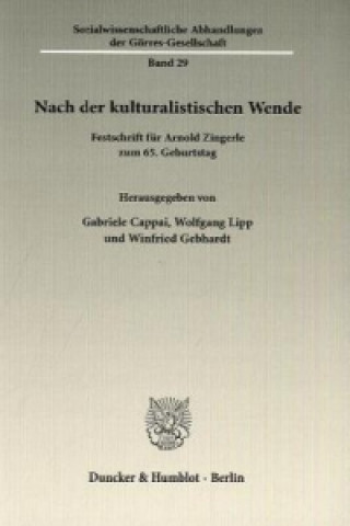 Könyv Nach der kulturalistischen Wende. Gabriele Cappai