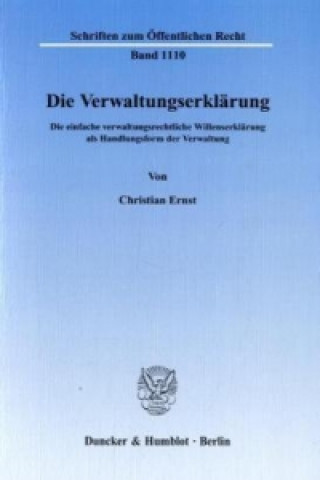 Carte Die Verwaltungserklärung. Christian Ernst