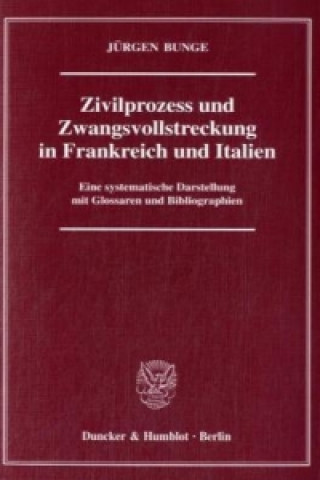 Könyv Zivilprozess und Zwangsvollstreckung in Frankreich und Italien. Jürgen Bunge