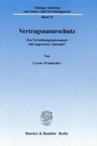 Kniha Vertragsnaturschutz. Carola Windstoßer